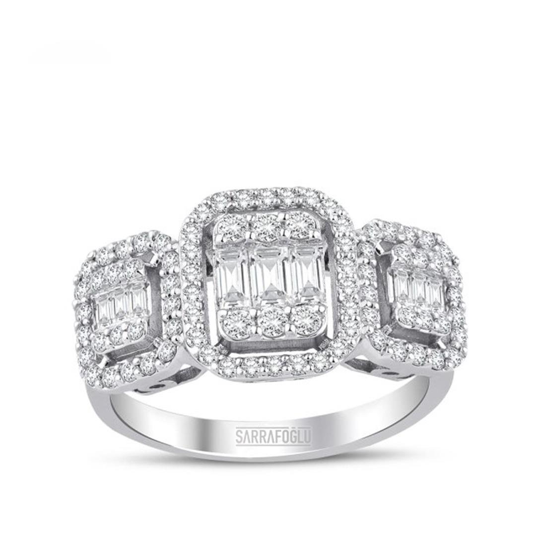 0.90 Karat Baget Pırlanta Yüzük