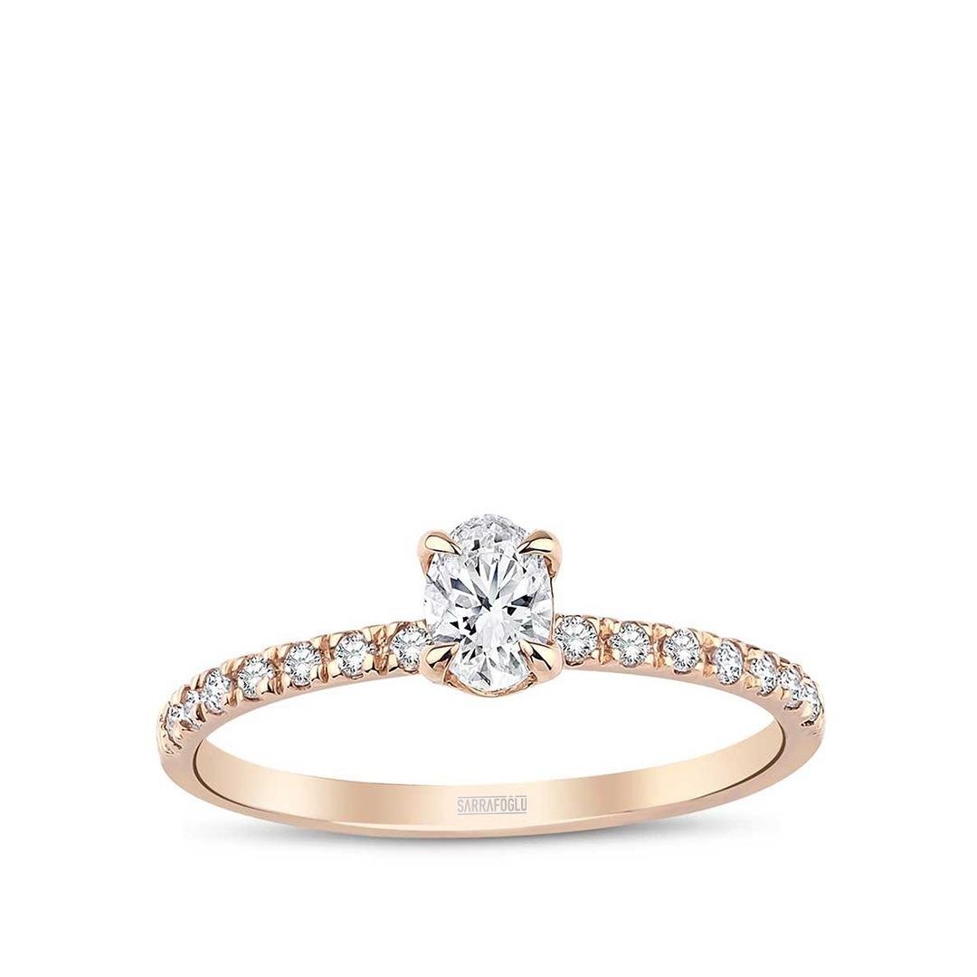 0.46 Karat Tasarım Taşlı Yüzük