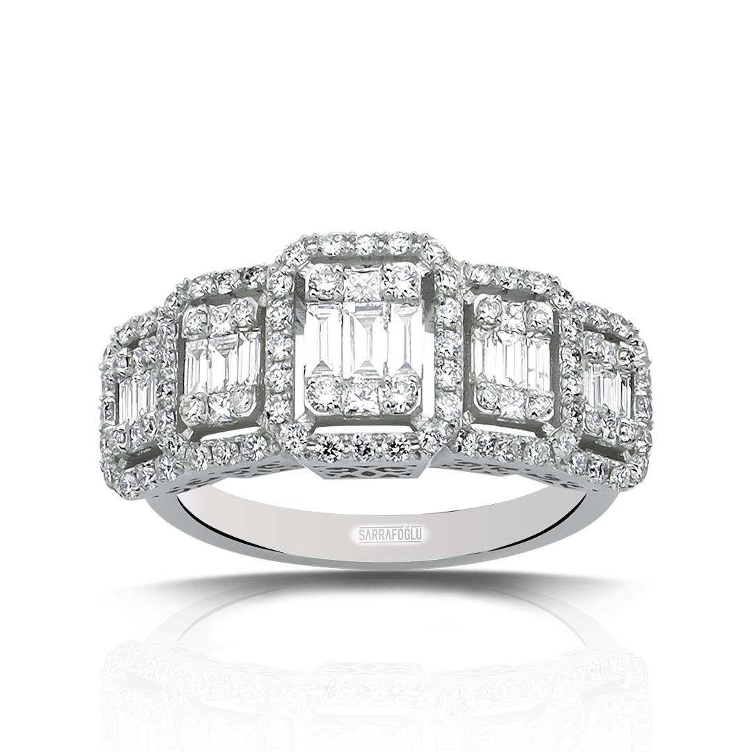 1.14 Karat Baget Pırlanta Yüzük