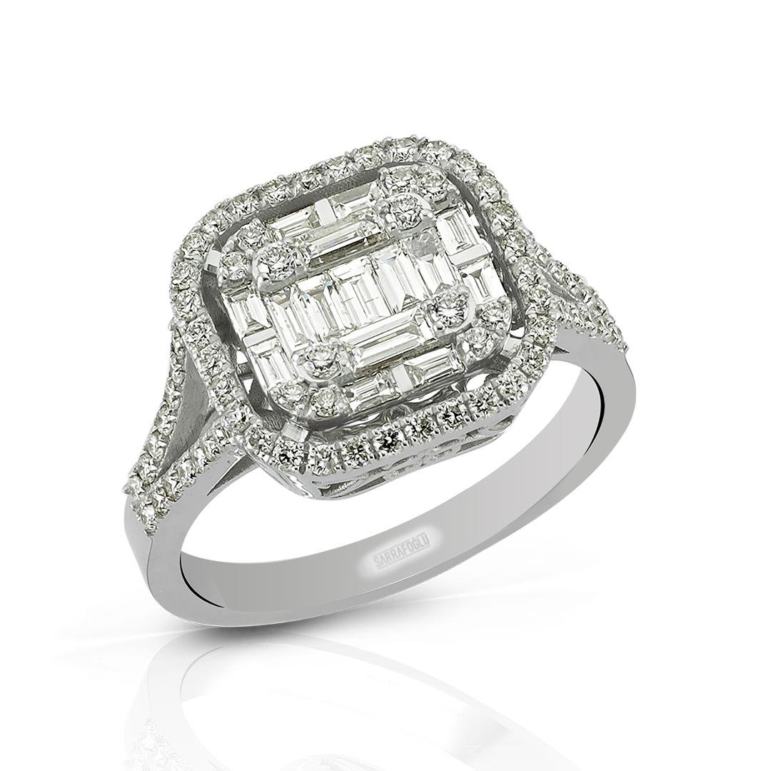 1.05 Karat Baget Pırlanta Yüzük