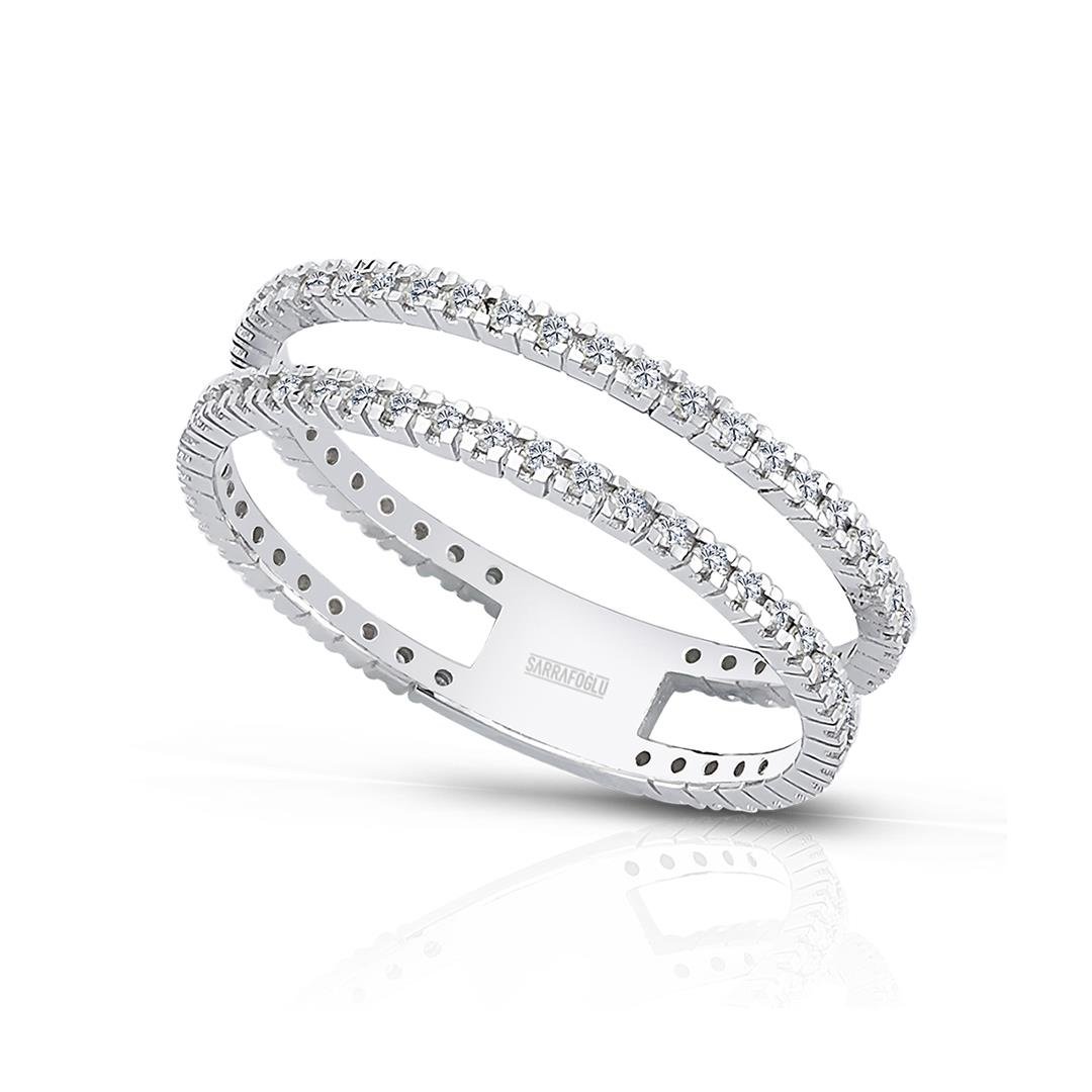 1.29 Karat Twins Tasarım Pırlanta Yüzük