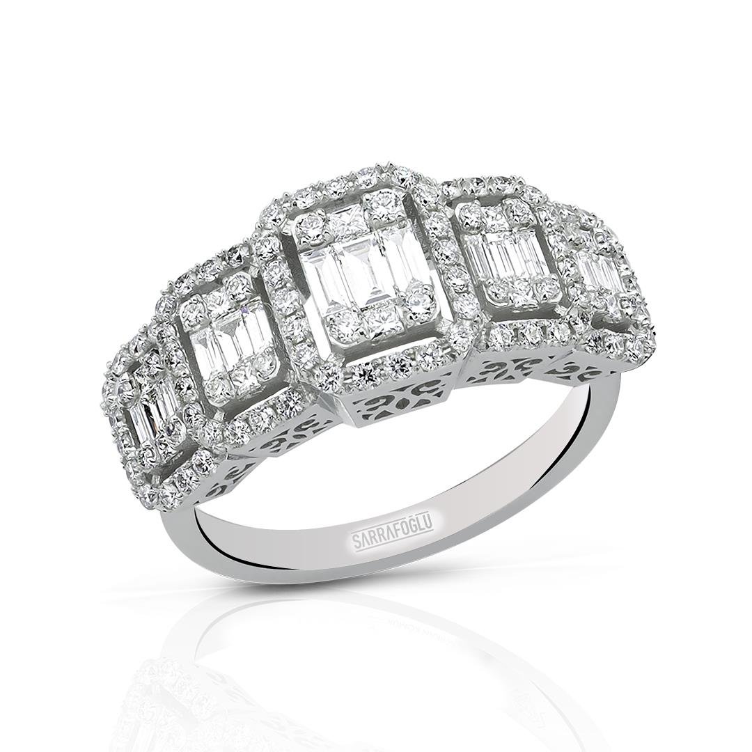 1.14 Karat Baget Pırlanta Yüzük