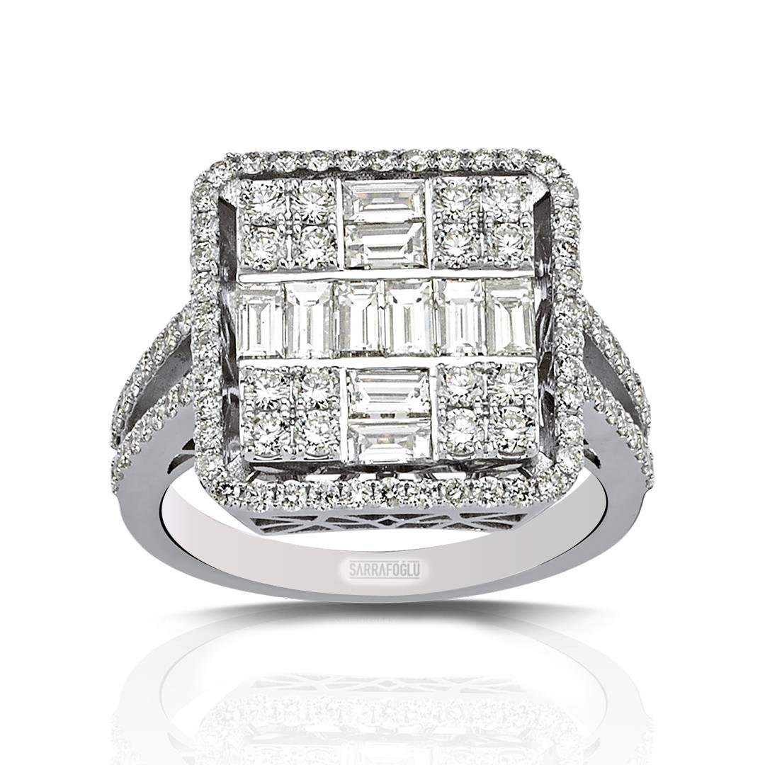 1.65 Karat Baget Pırlanta Yüzük