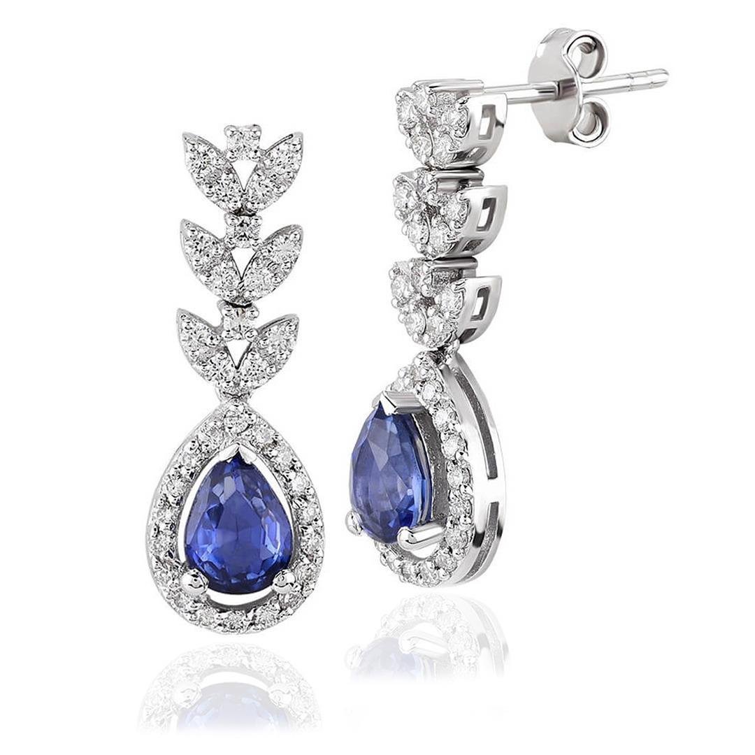 1.40 Karat Renkli Taş Küpe