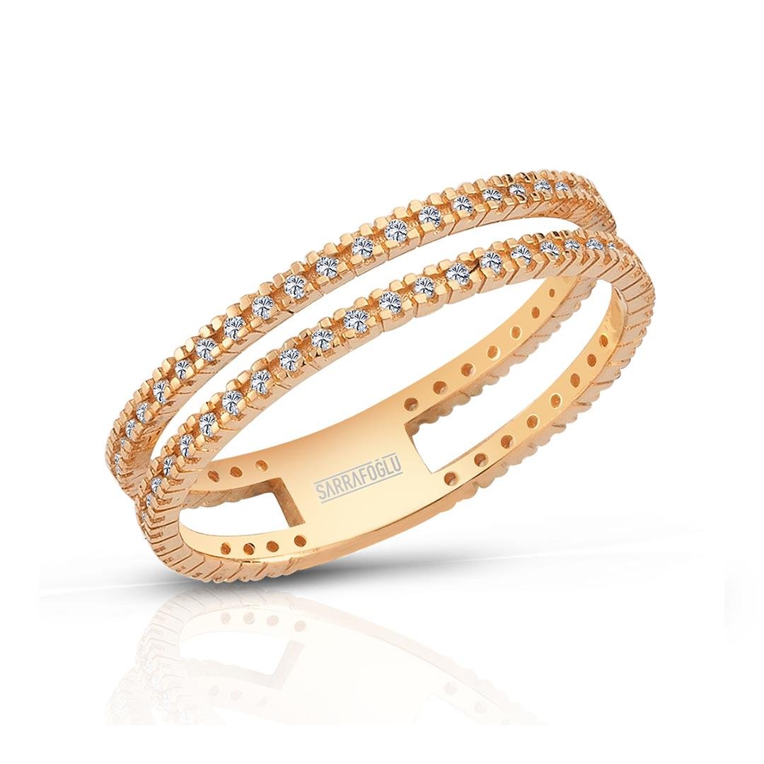 1.29 Karat Twins Tasarım Pırlanta Yüzük