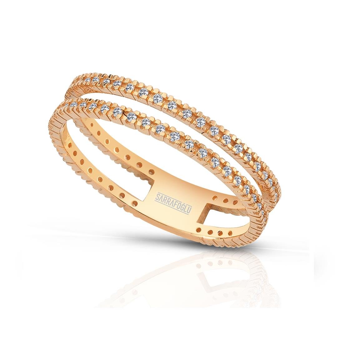 1.29 Karat Twins Tasarım Pırlanta Yüzük