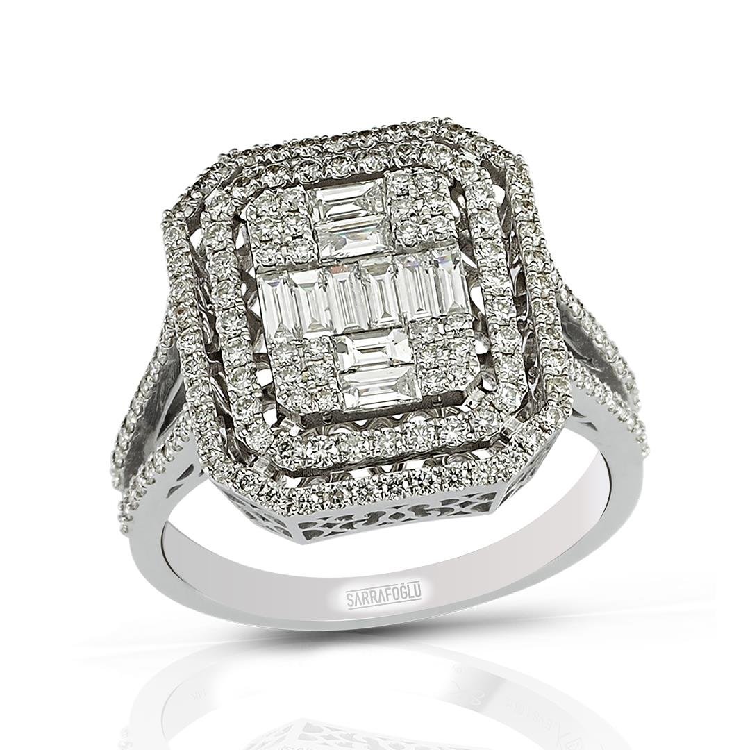 1.07 Karat Baget Pırlanta Yüzük