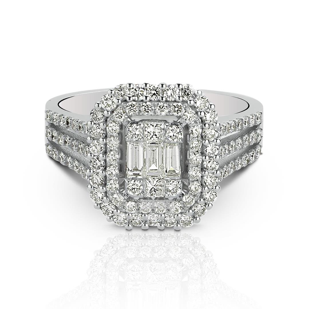 1.07 Karat Baget Pırlanta Yüzük