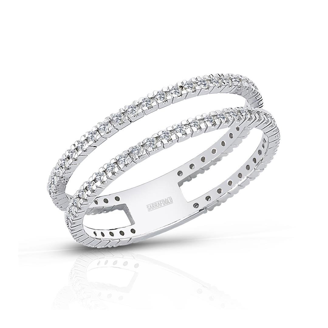 1.29 Karat Twins Tasarım Pırlanta Yüzük