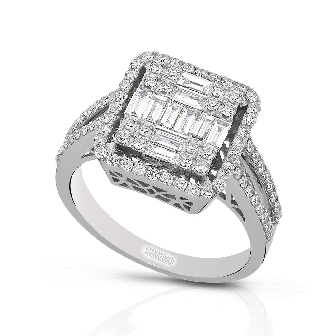 1.23 Karat Baget Pırlanta Yüzük