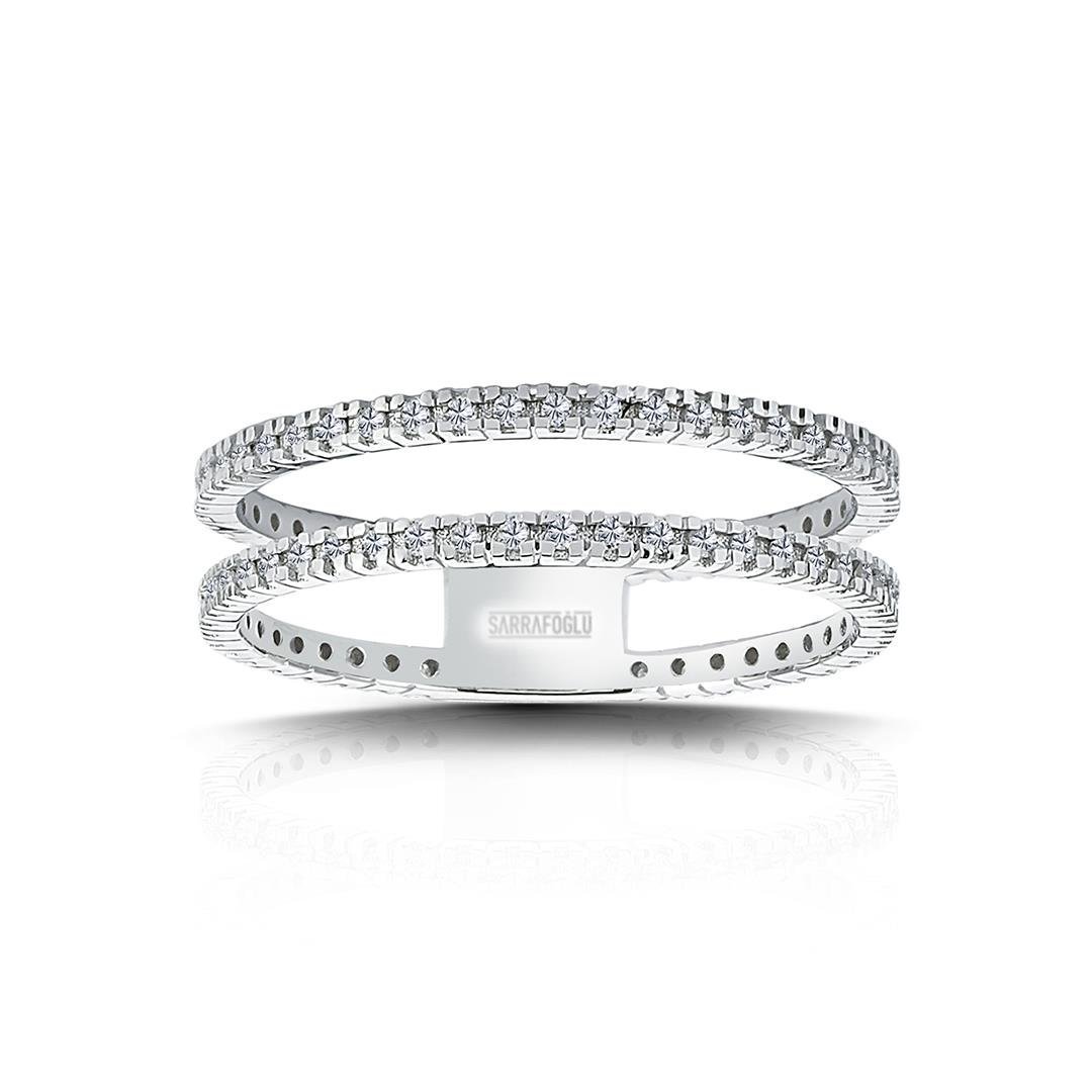 1.29 Karat Twins Tasarım Pırlanta Yüzük
