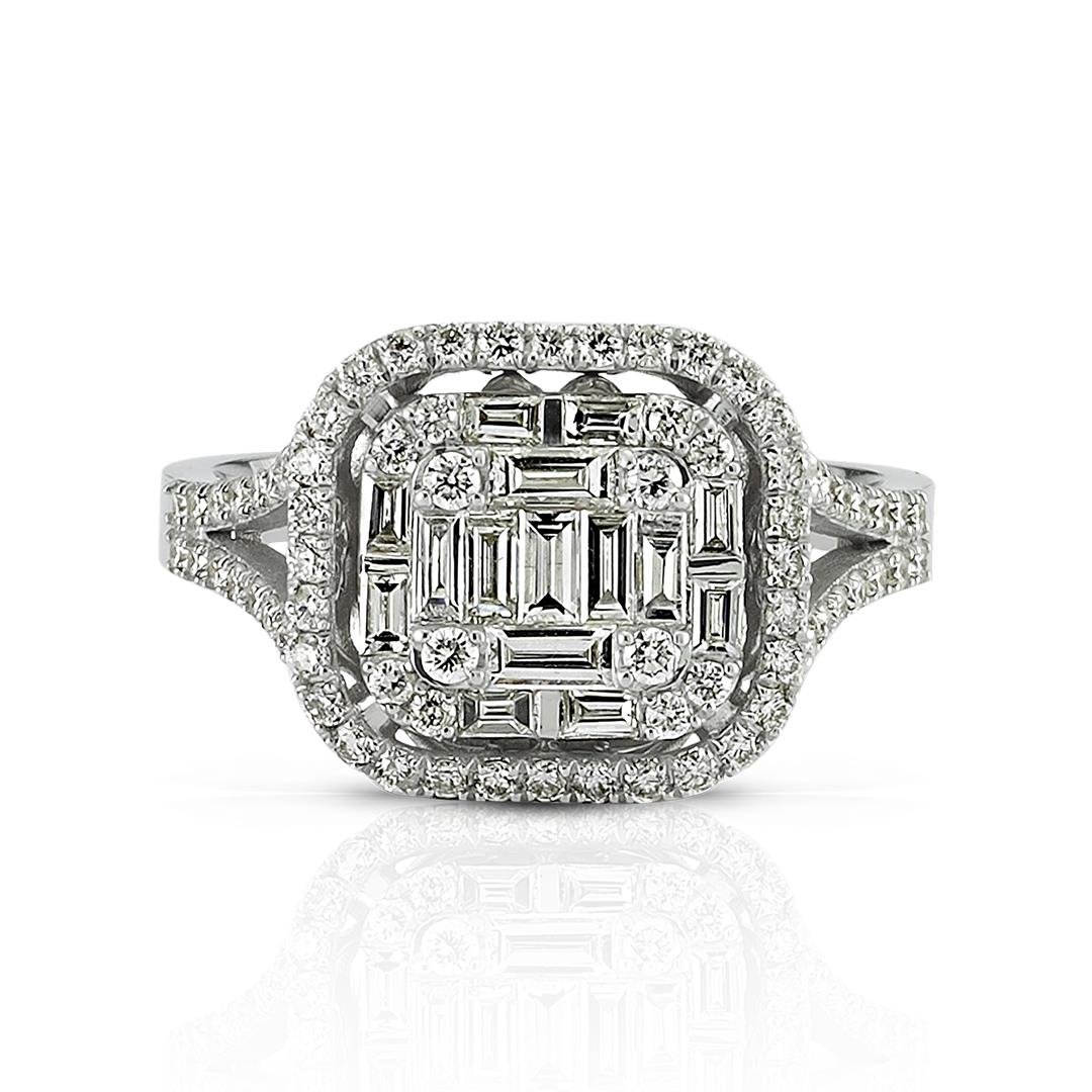 1.05 Karat Baget Pırlanta Yüzük