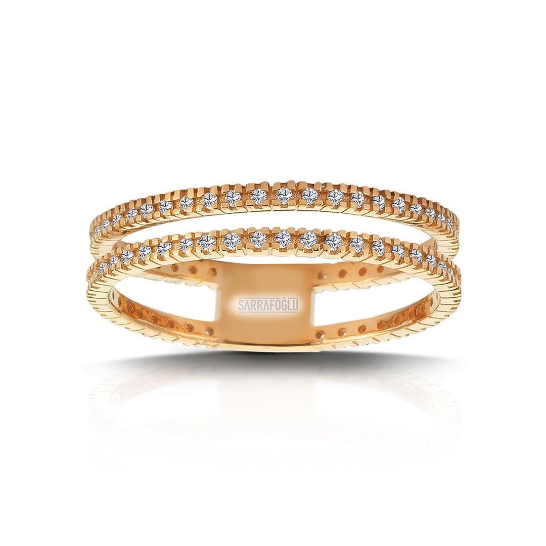 1.29 Karat Twins Tasarım Pırlanta Yüzük