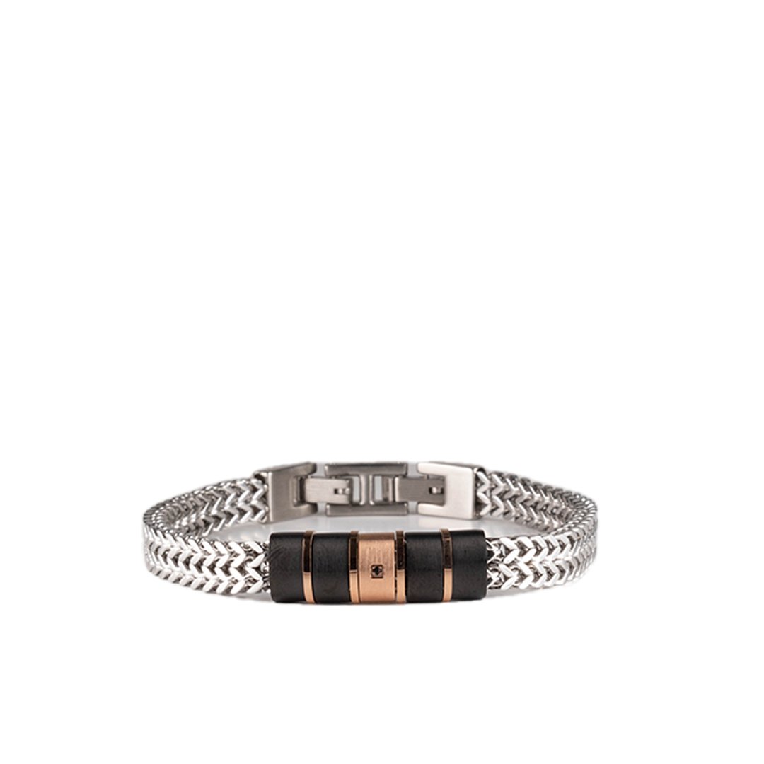 Erkek Siyah Pırlantalı Bileklik