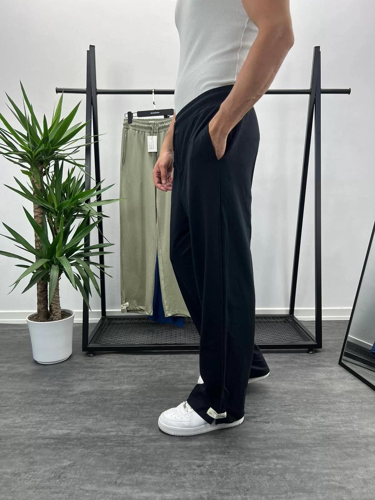 Haki Baggy Kalıp Eşofman Altı