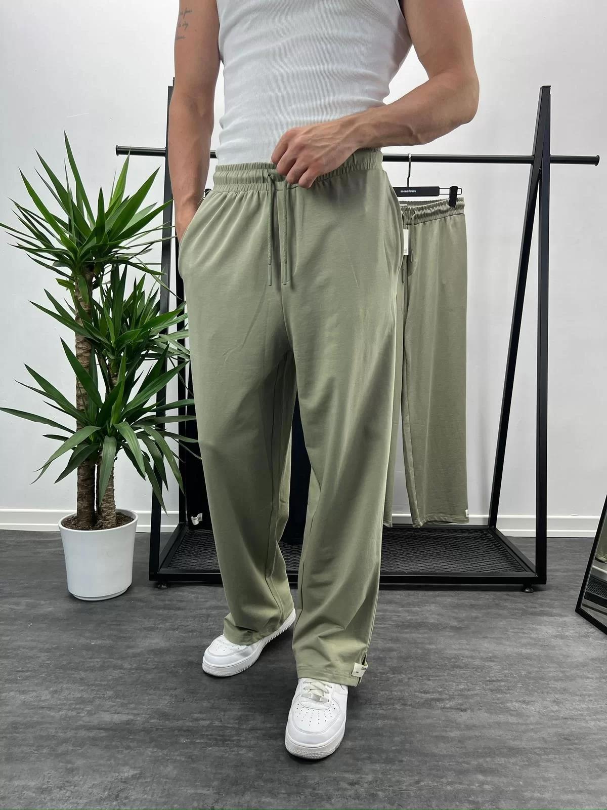 Haki Baggy Kalıp Eşofman Altı