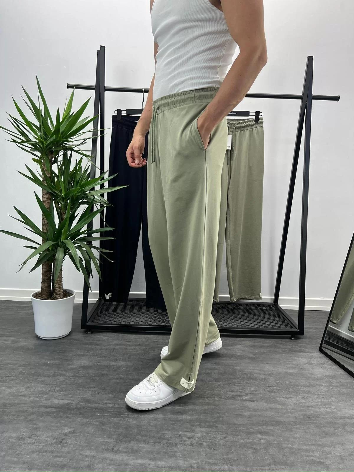Haki Baggy Kalıp Eşofman Altı