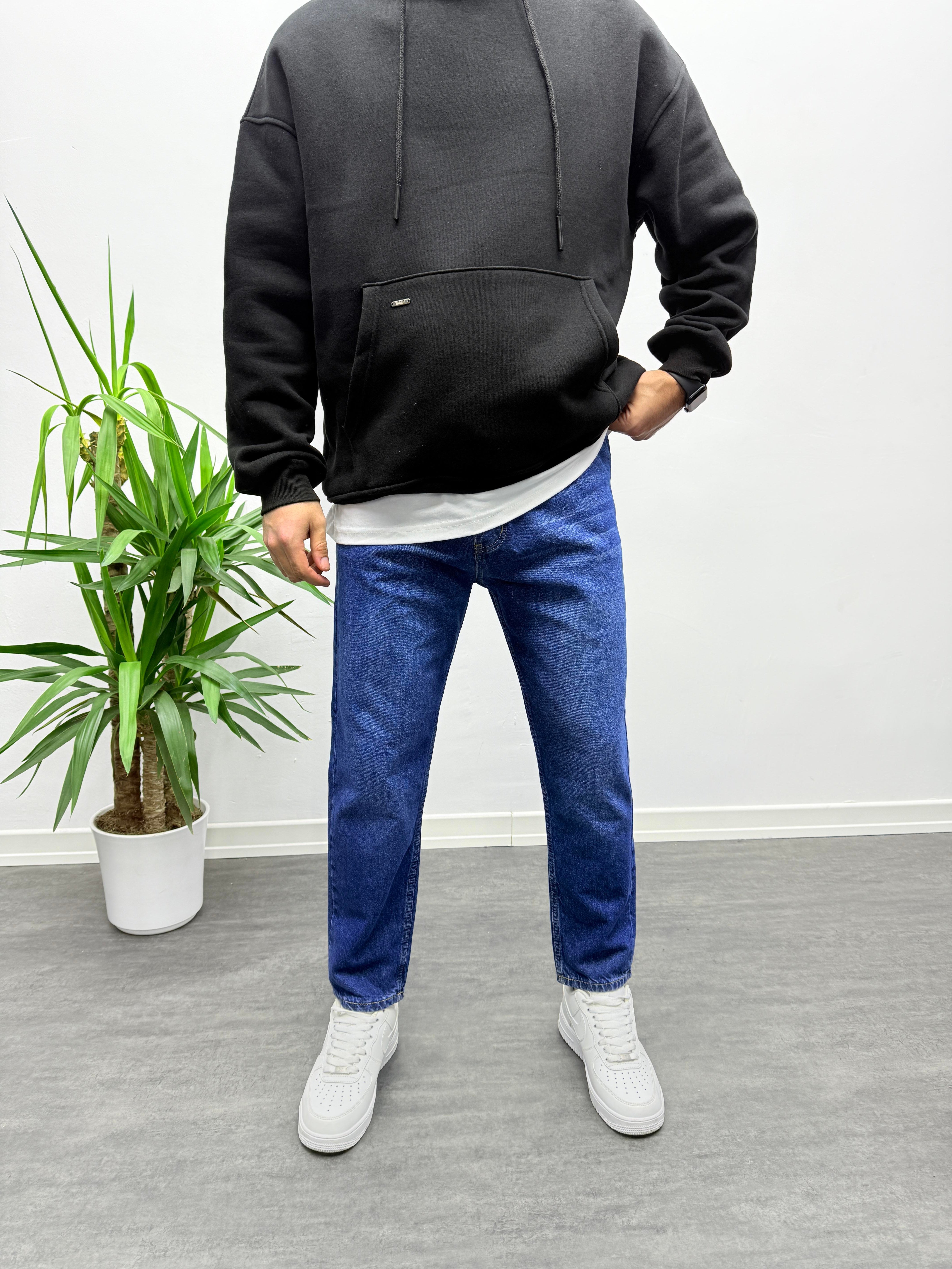 Mavi Yıkamalı Boyfriend Jean Pantolon