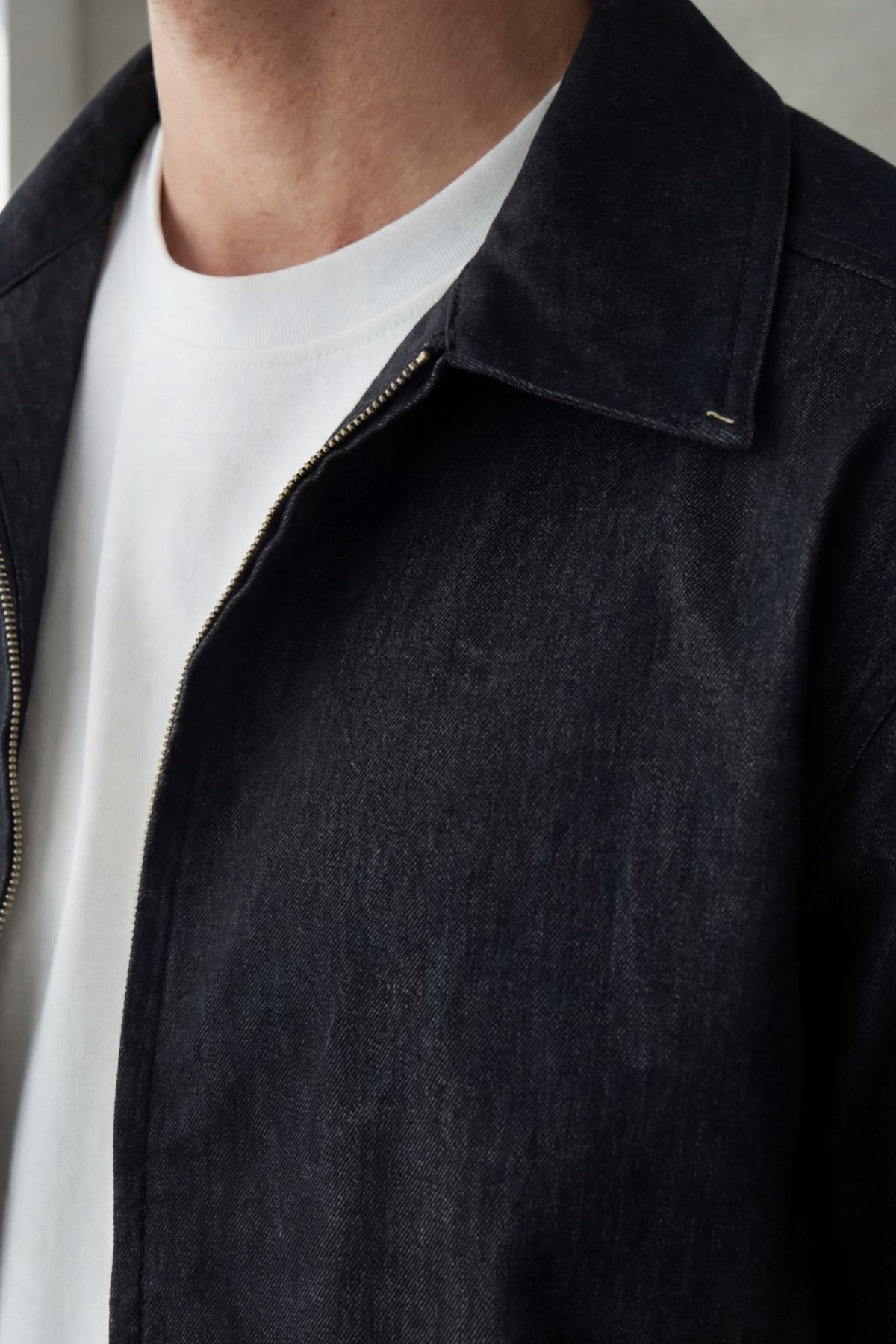 Mevsimlik Gabardin Denim Görünümlü Ceket Siyah
