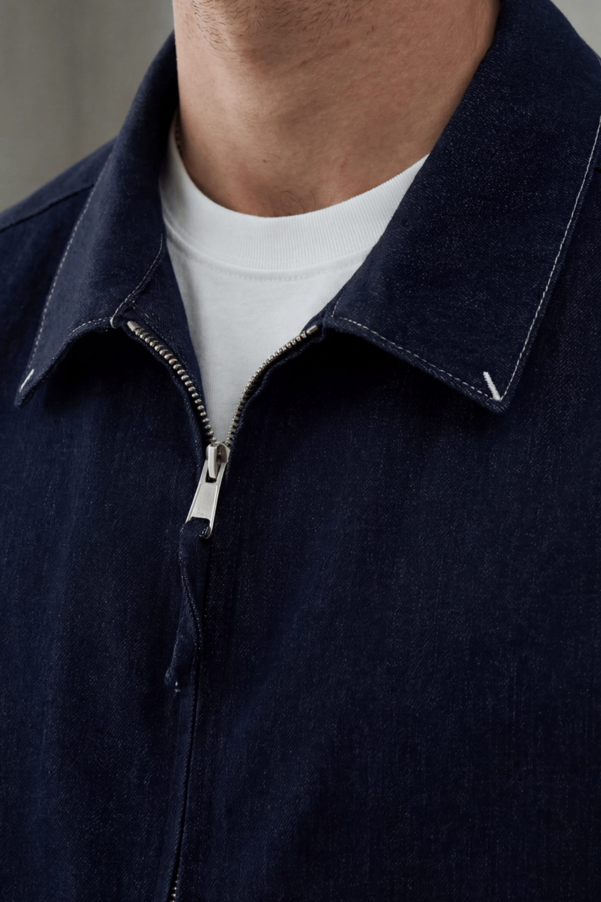 Mevsimlik Gabardin Denim Görünümlü Ceket Lacivert