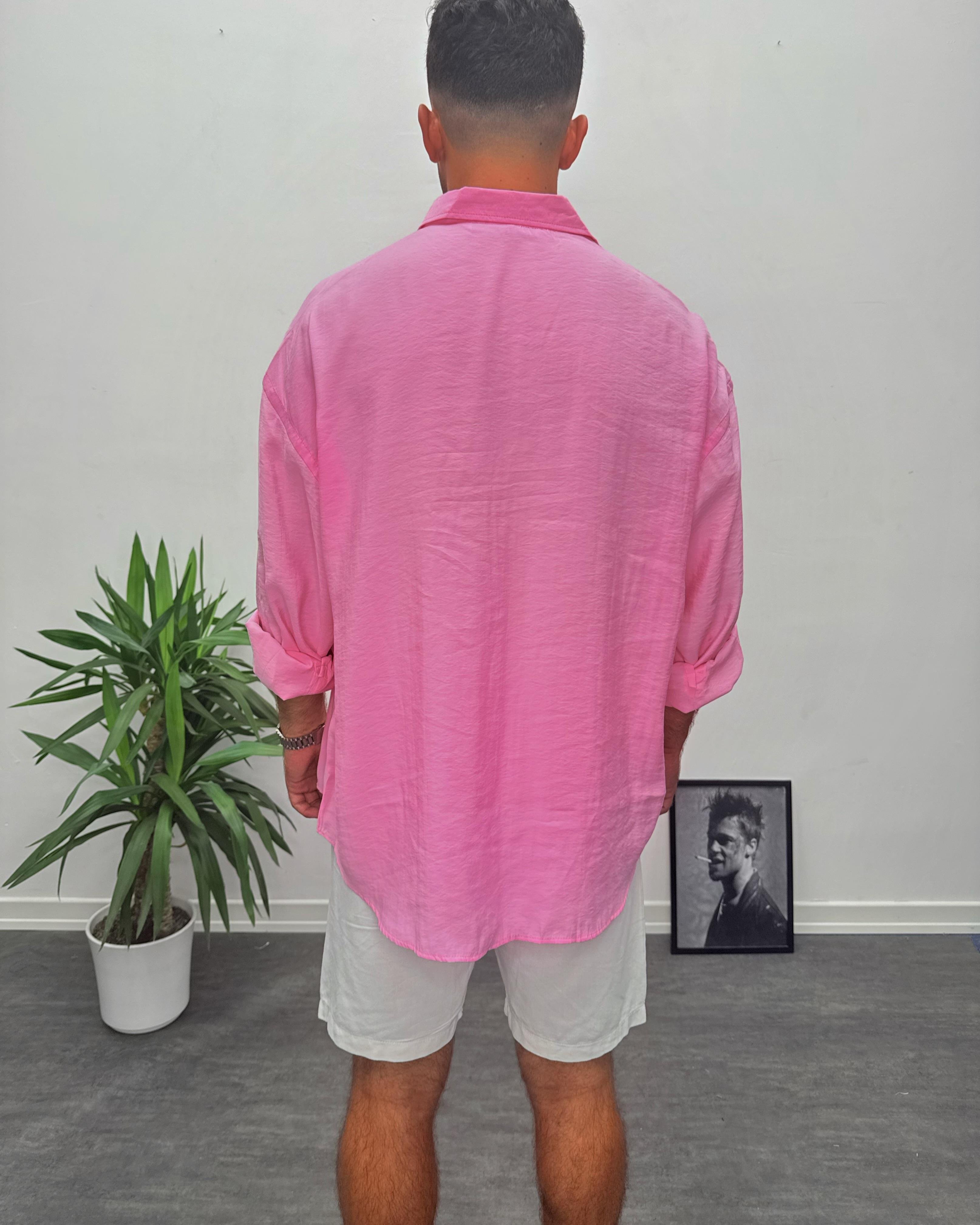 Pembe Modal Kumaş Gömlek