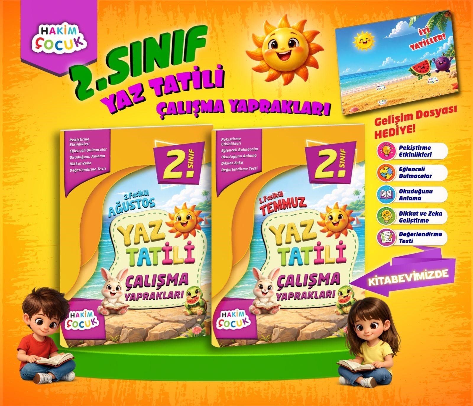 2. Sınıf Yaz Tatili Çalışma Yaprakları