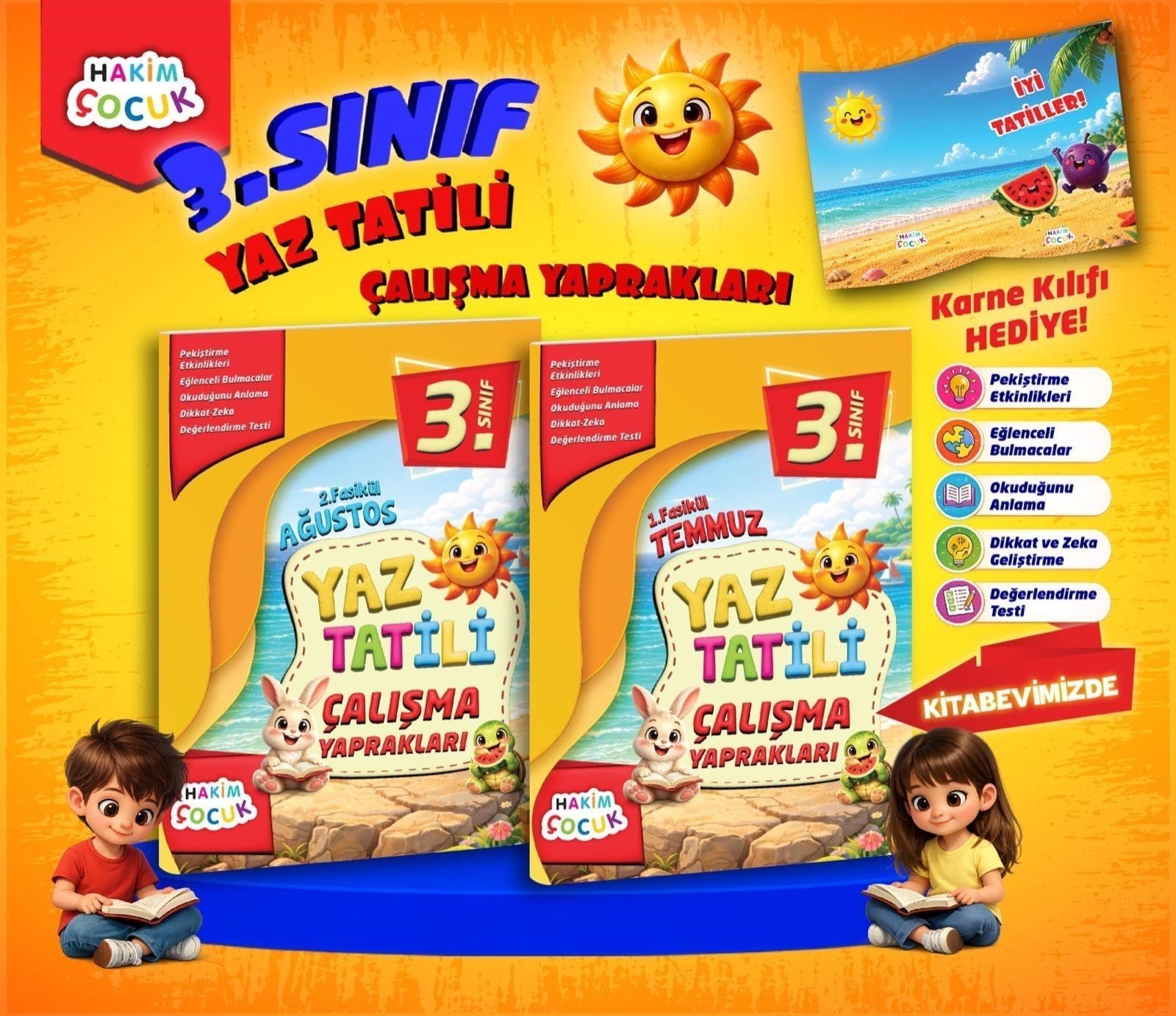 3. Sınıf Yaz Tatili Çalışma Yaprakları
