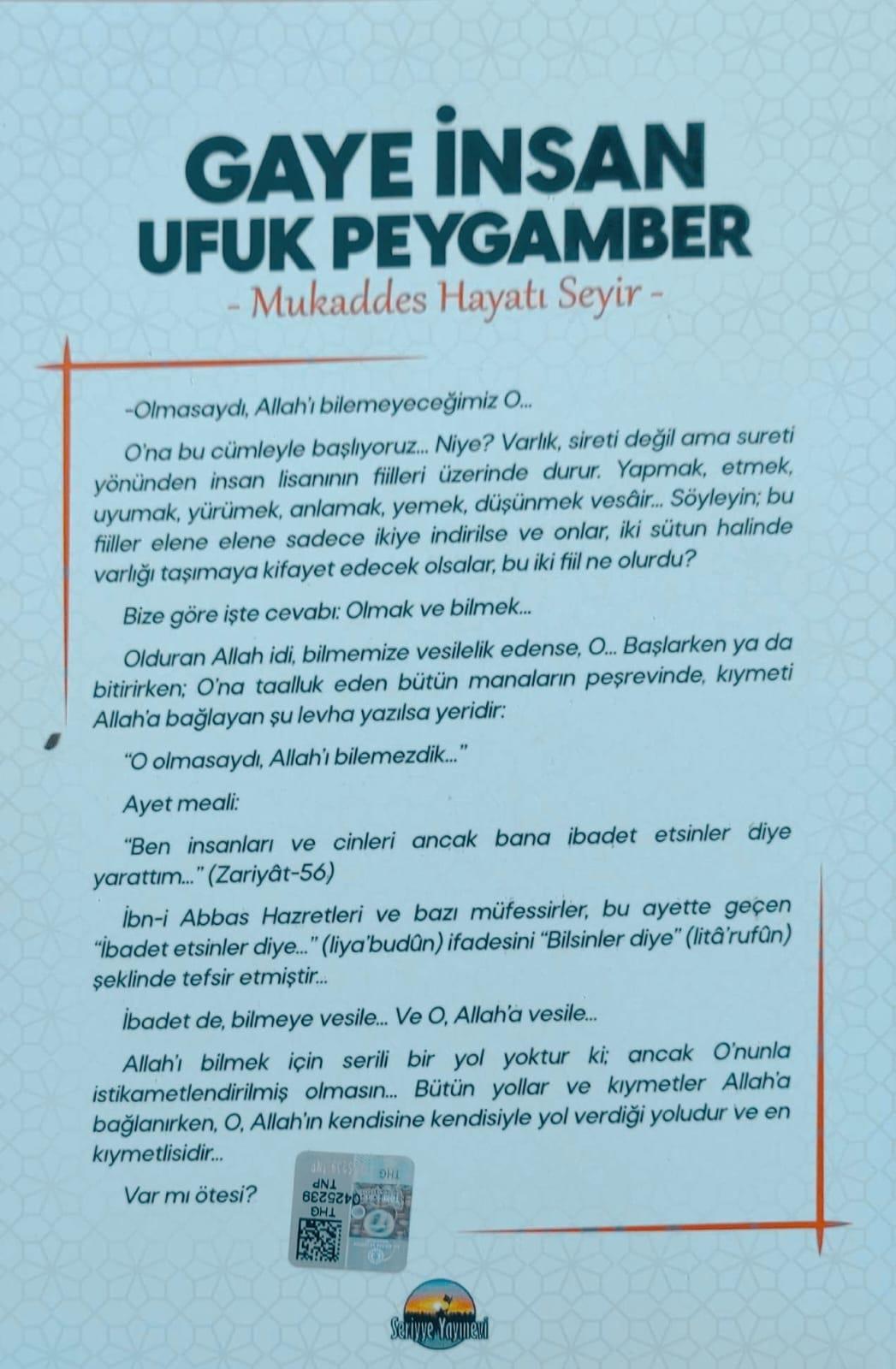 GAYE İNSAN UFUK PEYGAMBER 1. CİLT