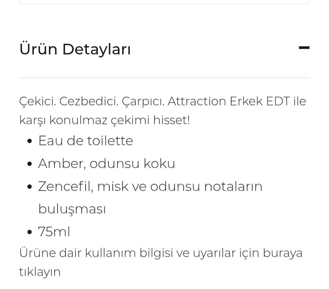 Atraction erkek parfüm 75 ml +saç ve vücut şampuanı 200 ml set 