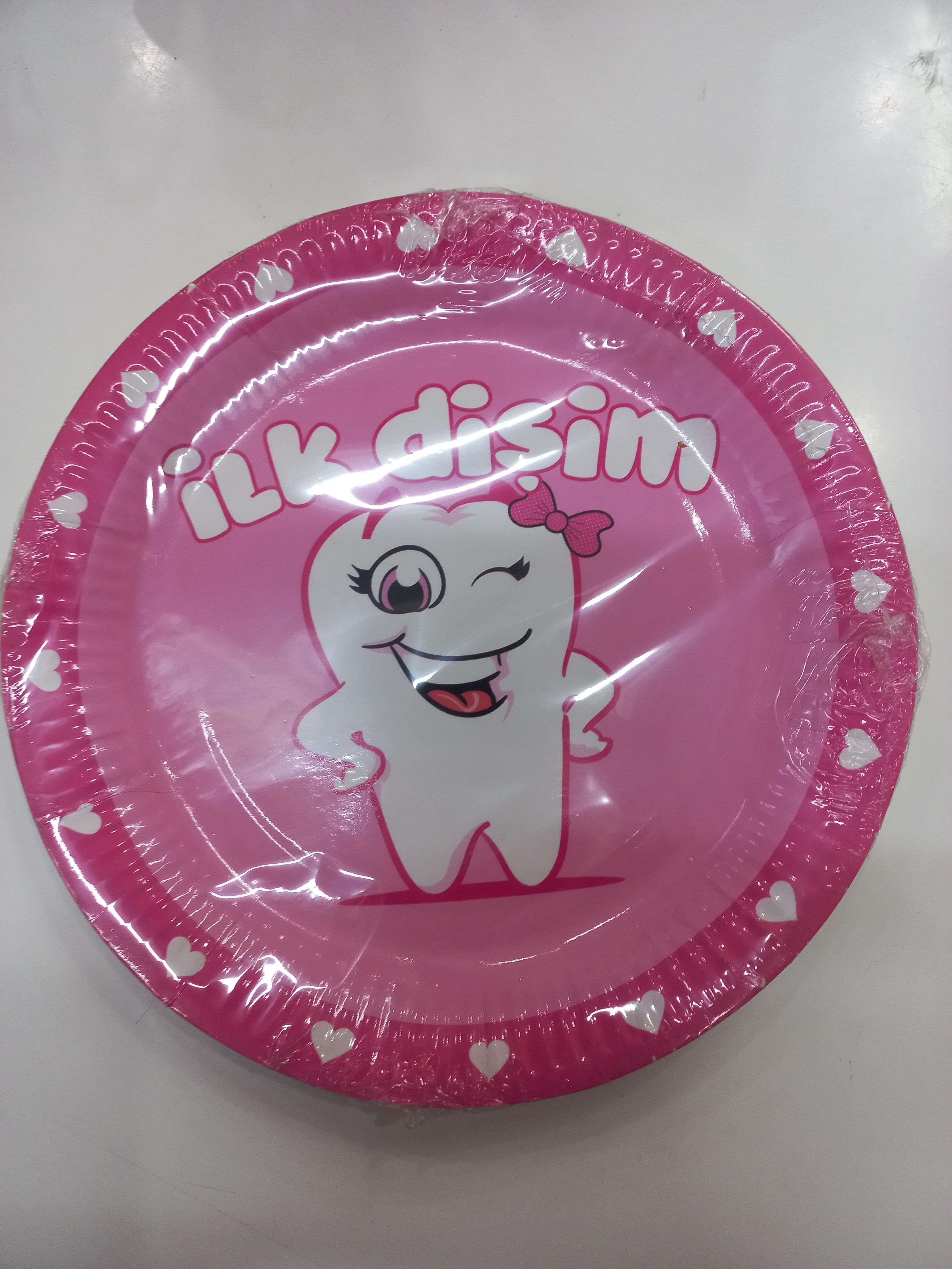 İLK DİŞİM KARTON TABAK PEMBE 8 Lİ