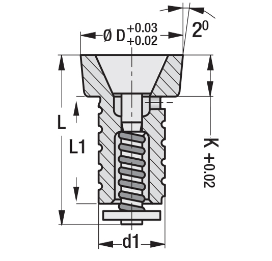 Ø 8X6X16 Mm Vidalı Havalı İtici