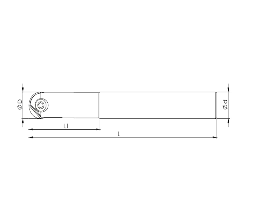 20X20X160 Walter P3204-D20 Küre Uçlu Saplı Tarama