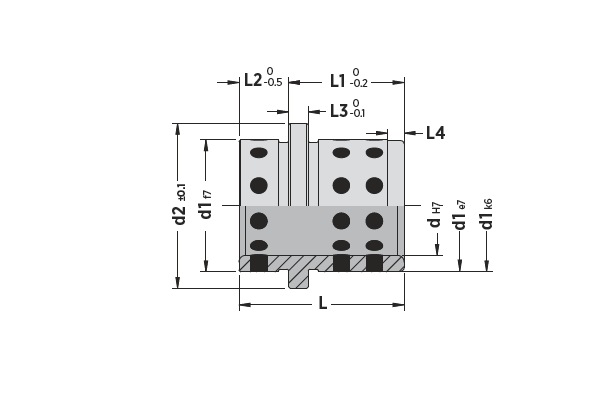 30X36Mm Grafitli Ortadan Flanşlı Burç