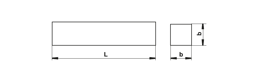 4X4X100 Karbür Kare Kesitli Torna Kalemi