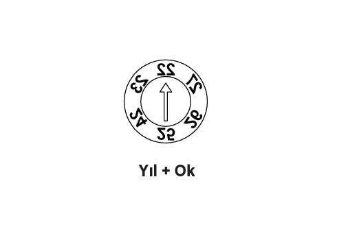 6X8Mm Yıl Ok Kalıp Takvimi