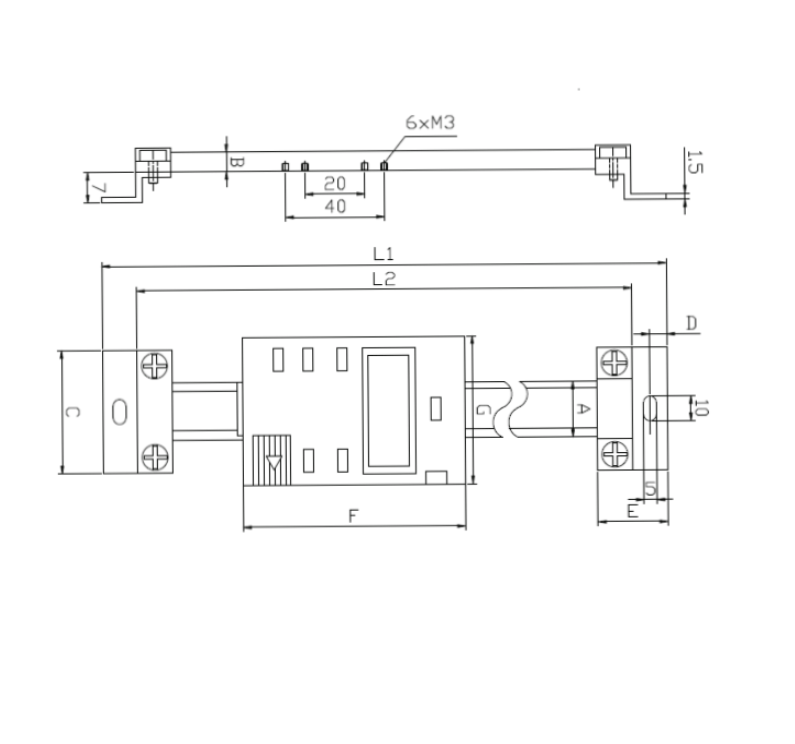 Asimeto Dikey Dijital Doğrusal Cetvel 0-200Mm