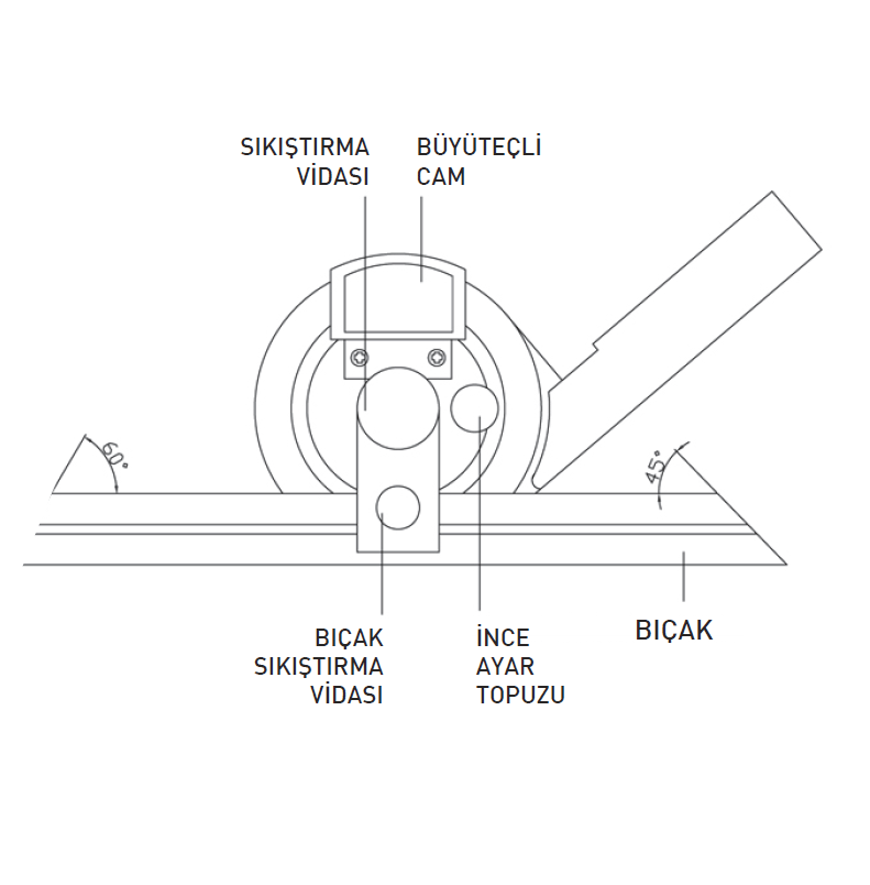 Asimeto Üniversal Açı Ölçer 300Mm/12