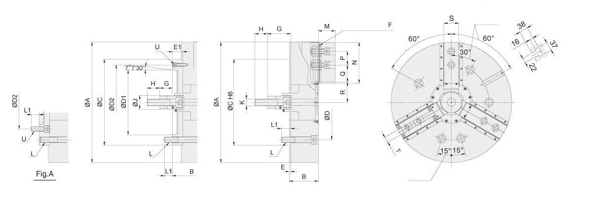Auto Grip Hidrolik Ayna 3 Ayaklı Açık Merkezli 300X3