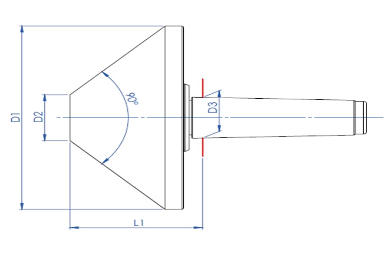 Boru Puntası 90 Derece Uç Açılı Mk6X200
