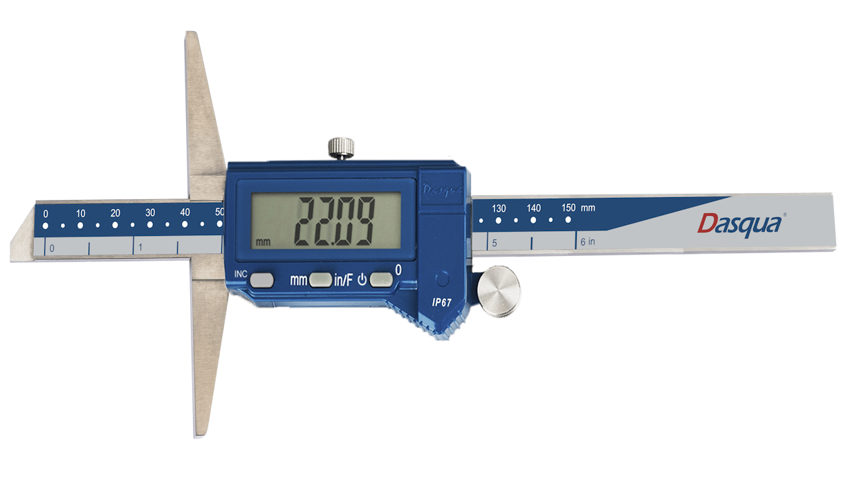 Dasqua 0-200Mm Dijital Derinlik Kumpası - Pimli Ip67
