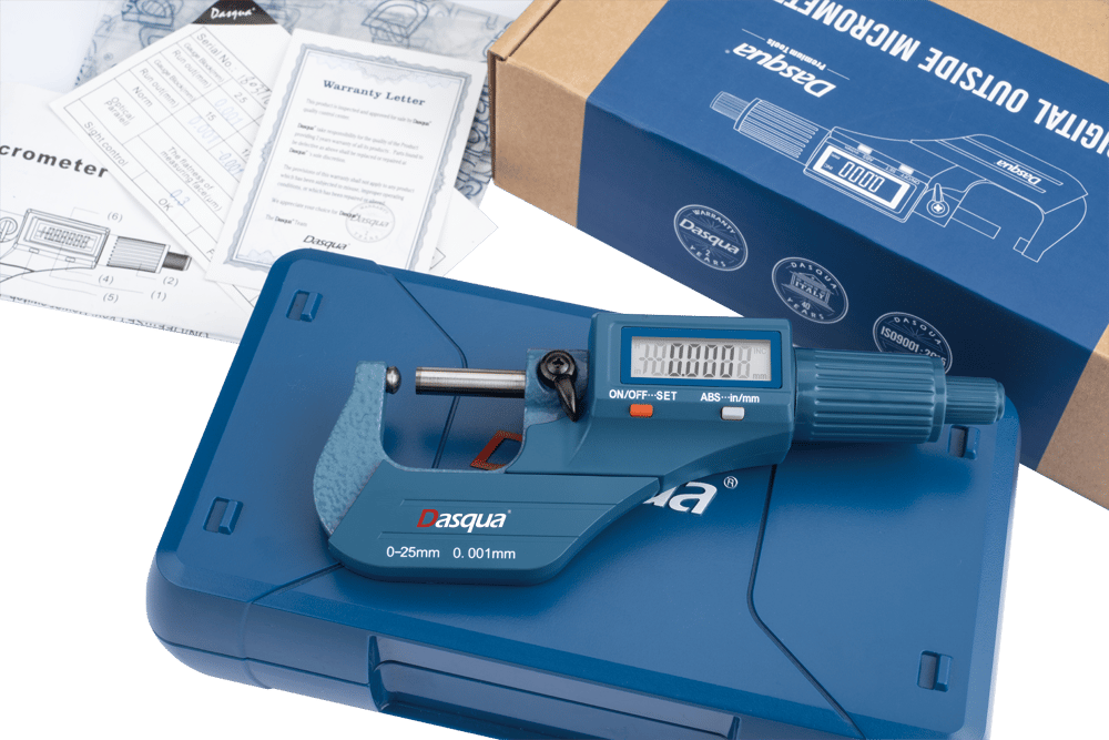Dasqua 0-25Mm Dijital Boru Et Kalınlığı Mikrometresi 0.001