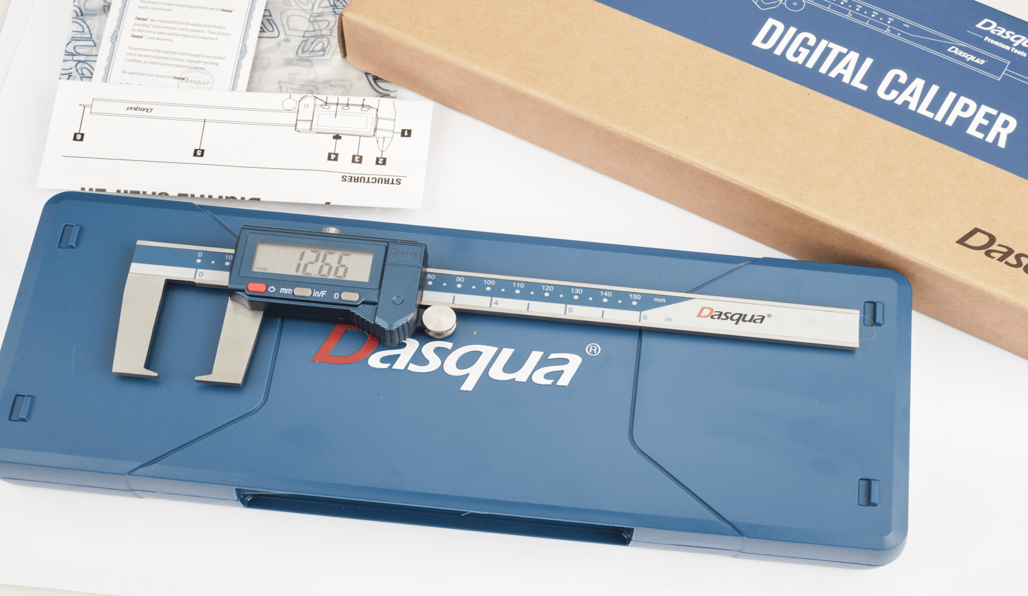 Dasqua 0-300Mm Dijital Dış Çap Kanal Kumpası 0,01