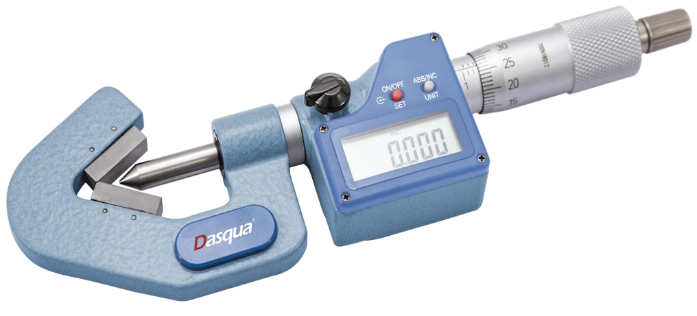 Dasqua 5-20Mm Dijital V-Ağızlı Mikrometre Ip65 3 Ağız