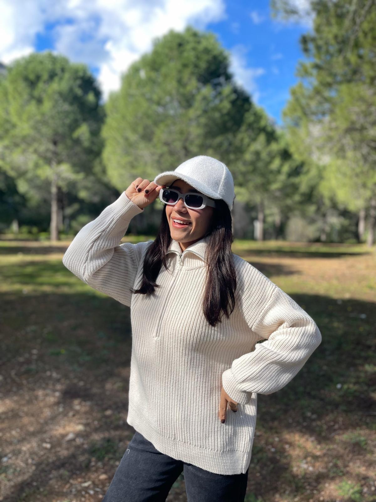 Fermuar Yaka Triko Kazak