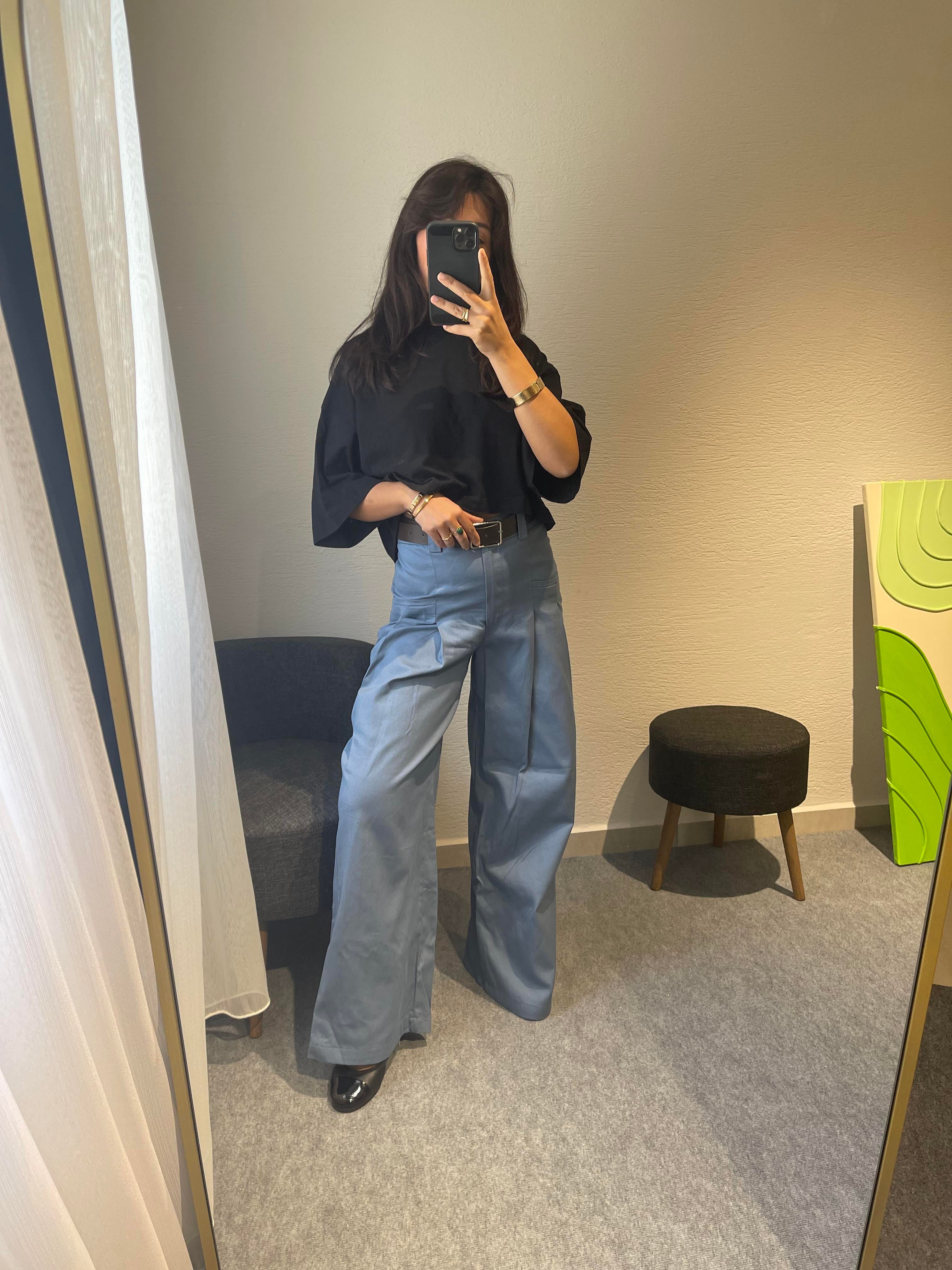 İspanyol Paça Keten Pantolon