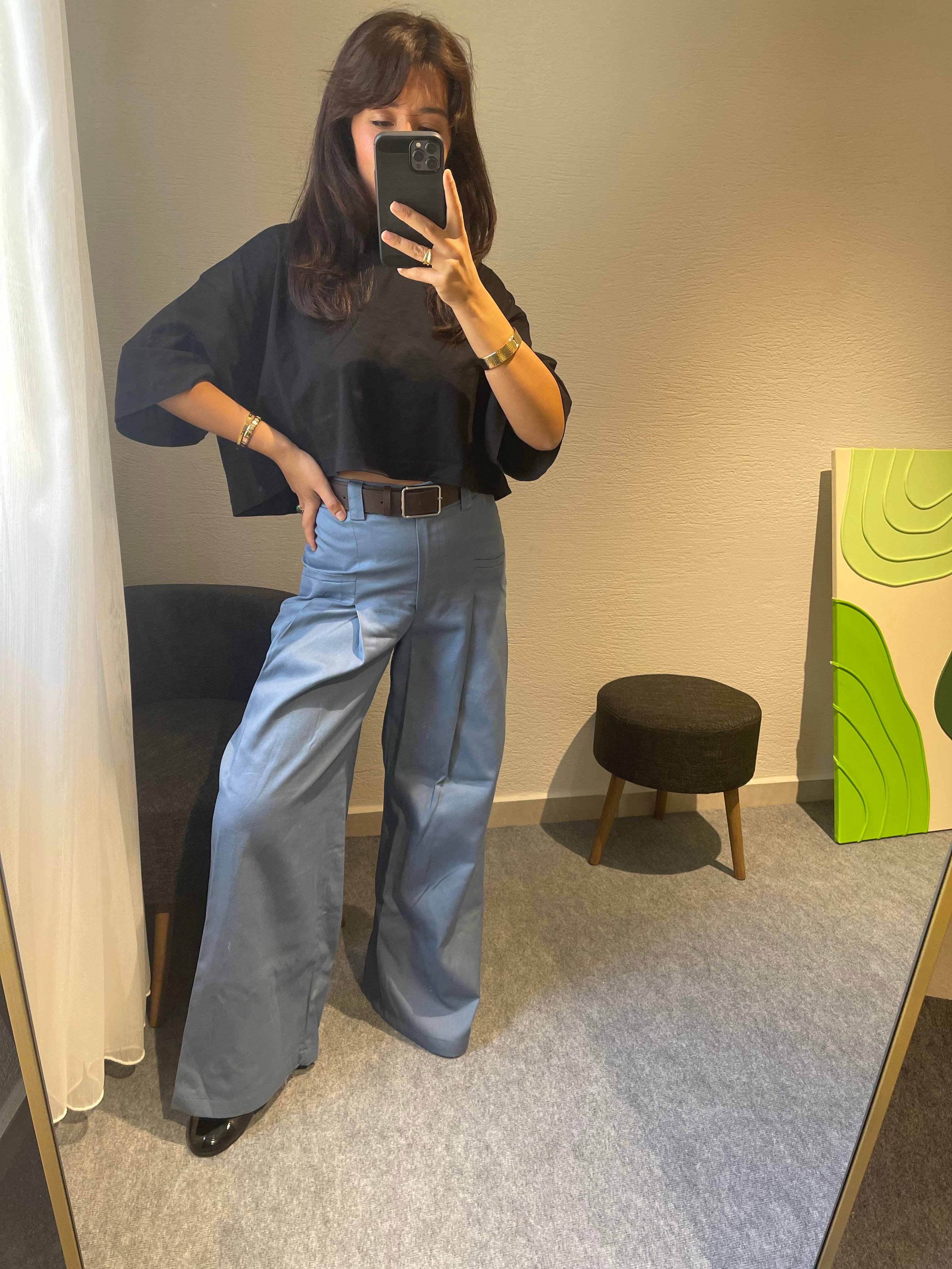 İspanyol Paça Keten Pantolon