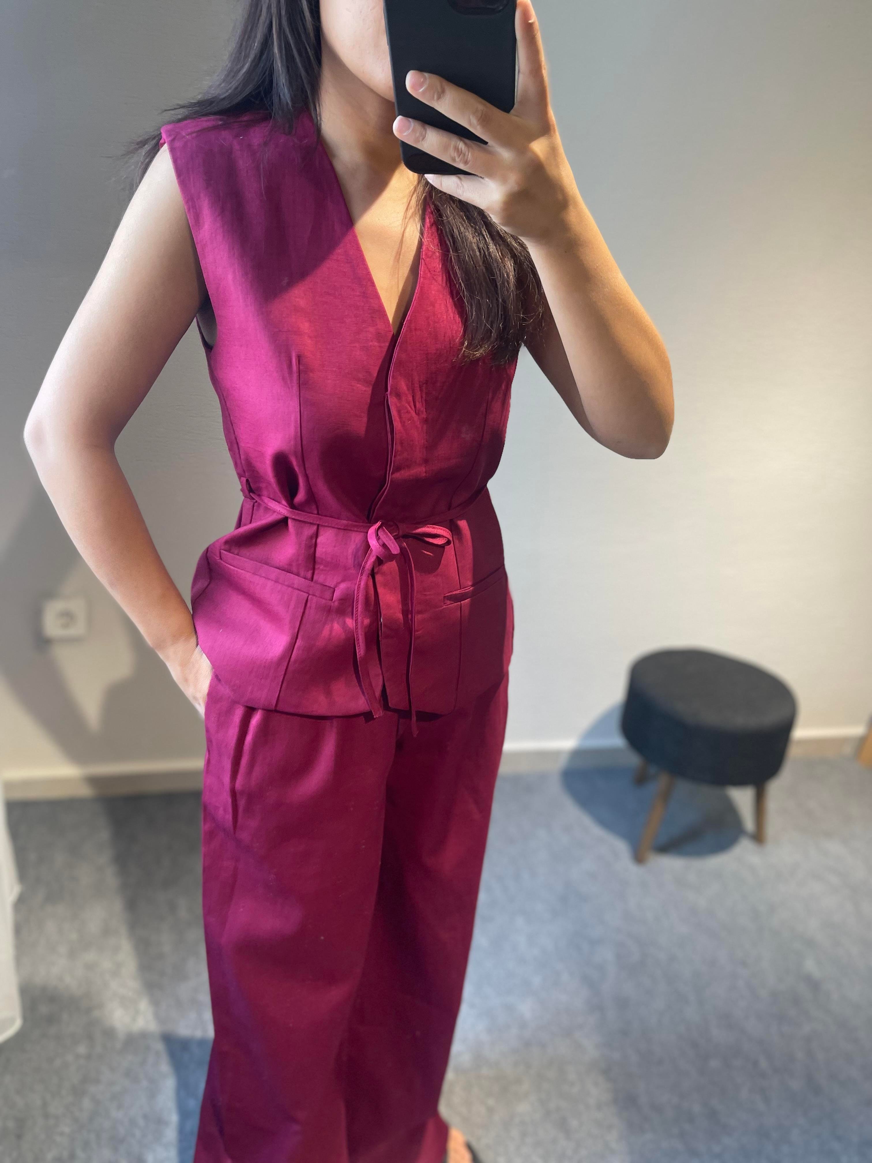 Pantolon Yelek Keten takım