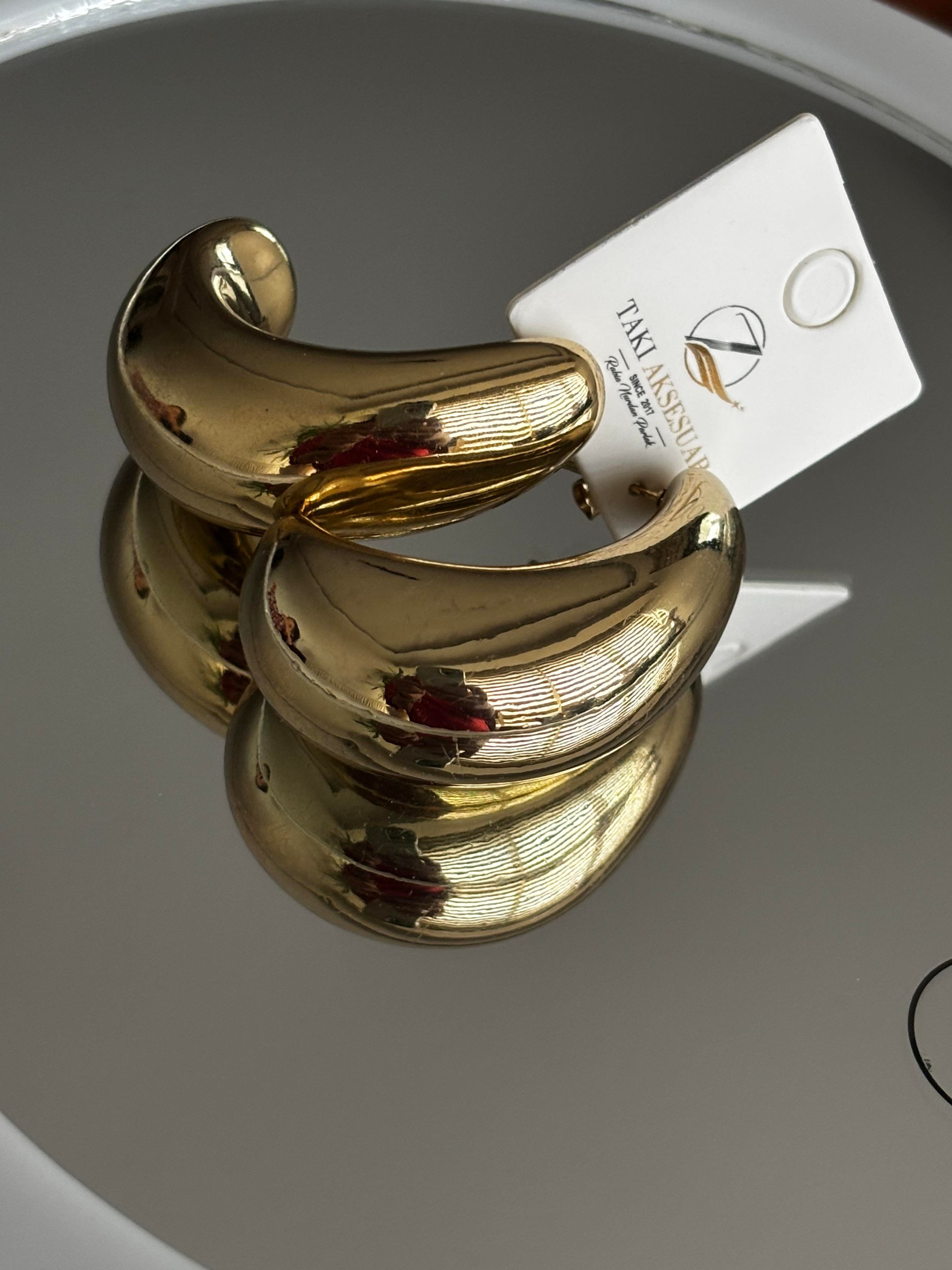 Çelik gold Vip küpe
