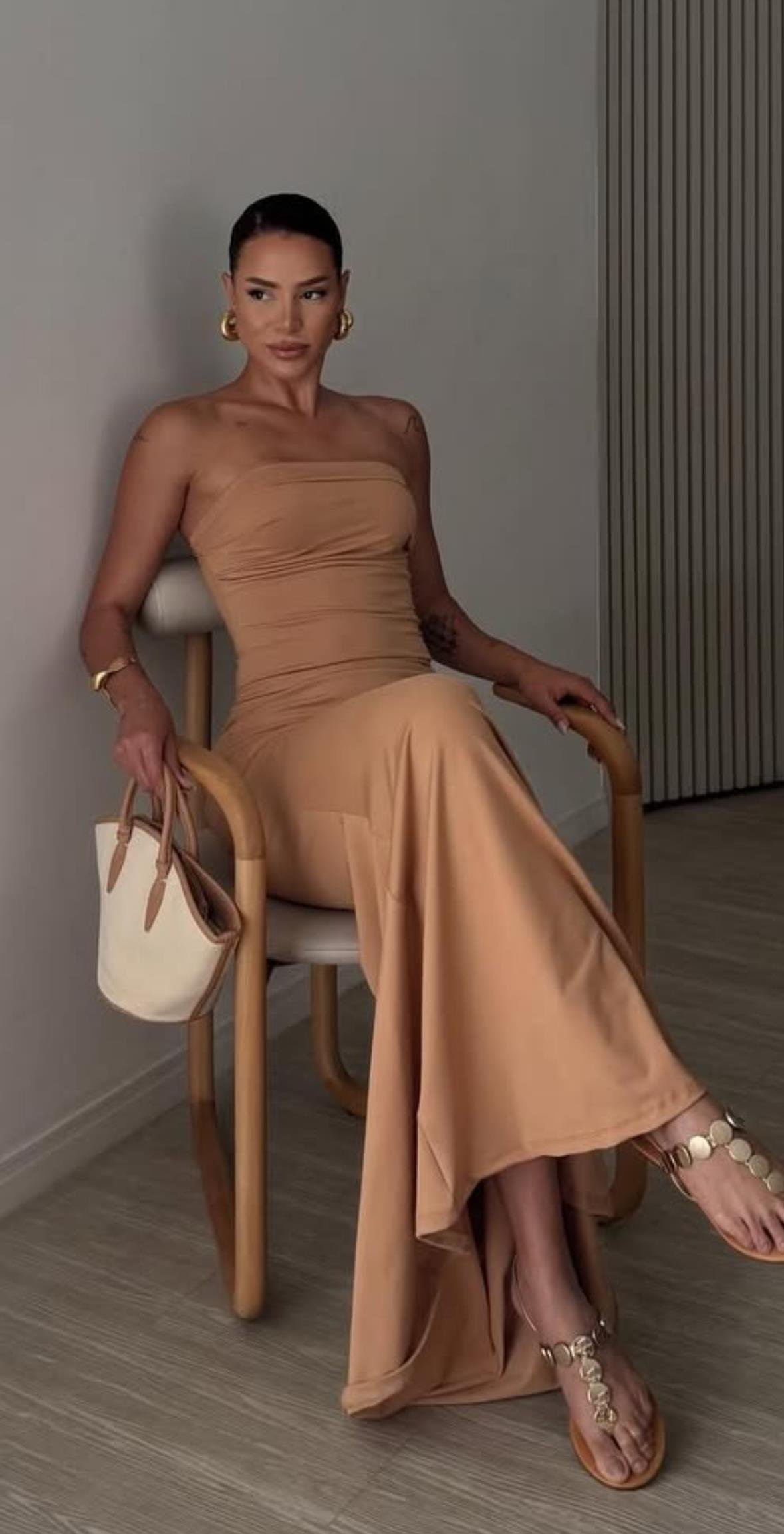 Çelik gold Vip küpe