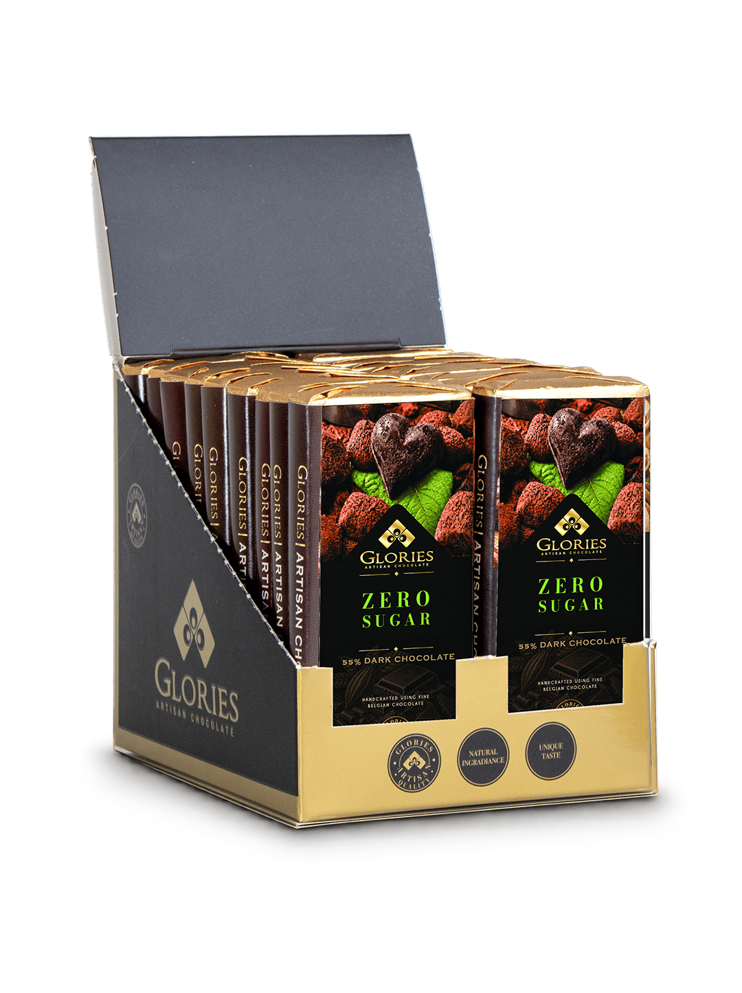 %100 Şekersiz Bitter Çikolata 30 g – 18'li Display